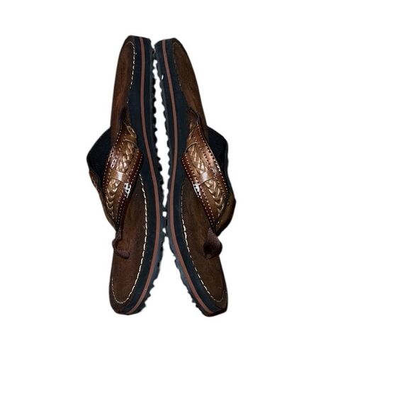 Clarks Brown Leather Sandals Size 9 - Picture 3 of 6